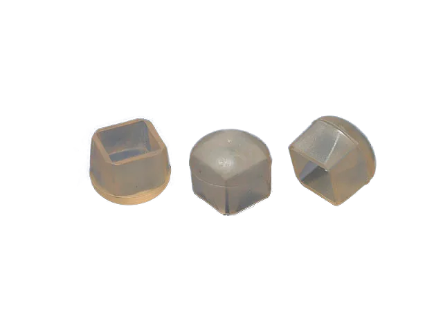 13/16" Square Vinyl Teardrop Cap - Clear