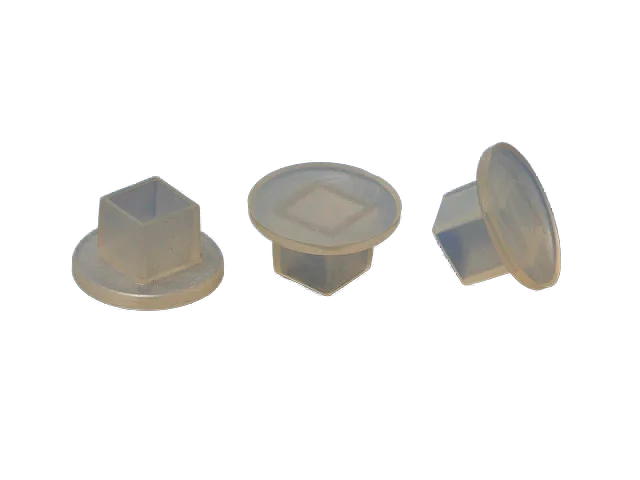 1 1/2" Square Vinyl Cap - Clear