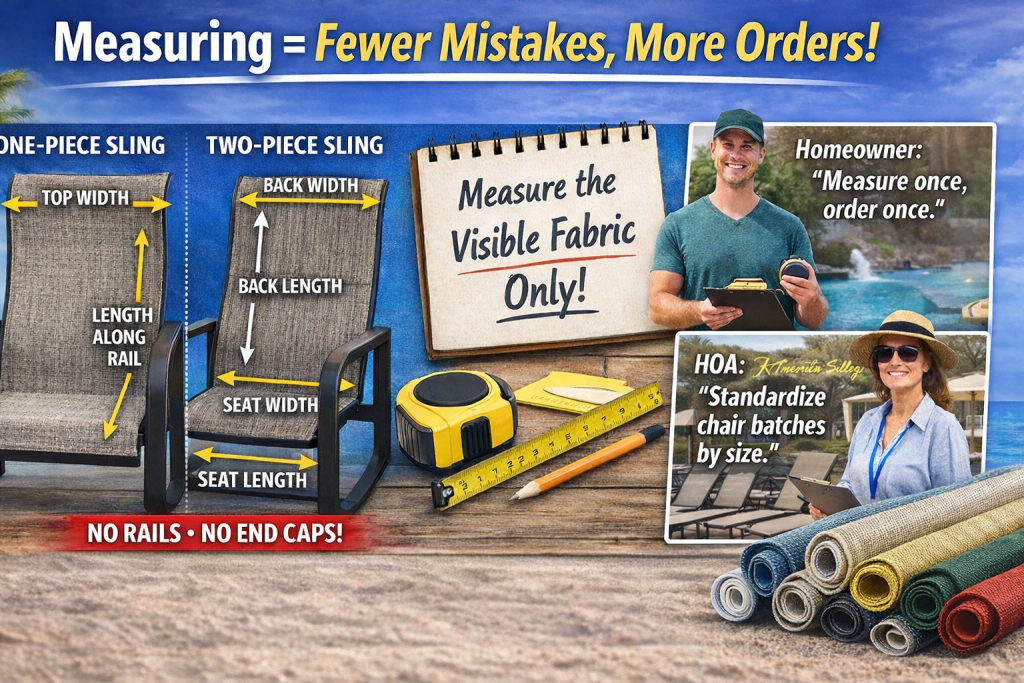 How to Measure Patio Chair Slings