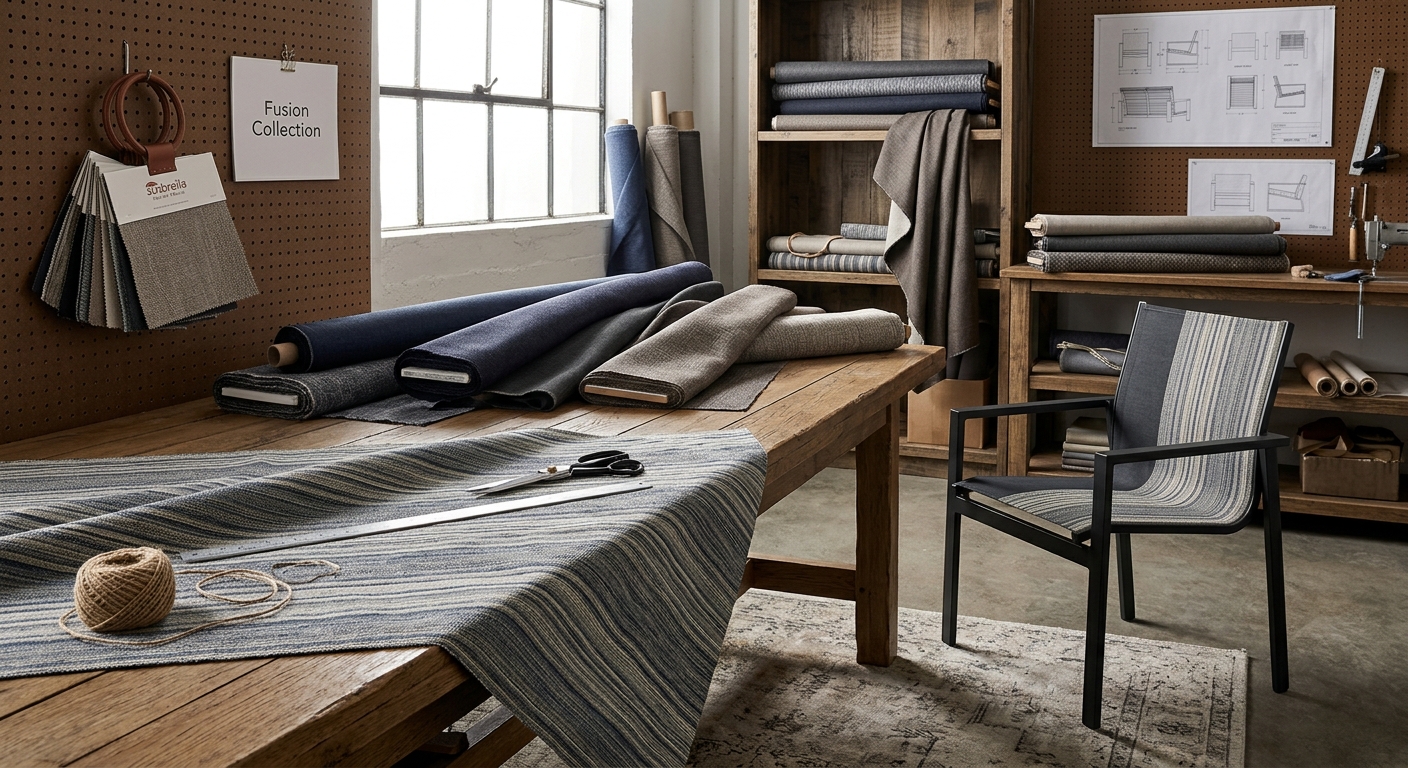 Sunbrella Fusion Fabric on a stylish 2026 patio