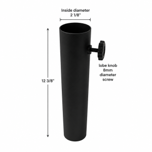 070101GL – Galvanized & Powder Coated Steel Long Replacement Base Pole – Height: 12 3/8″