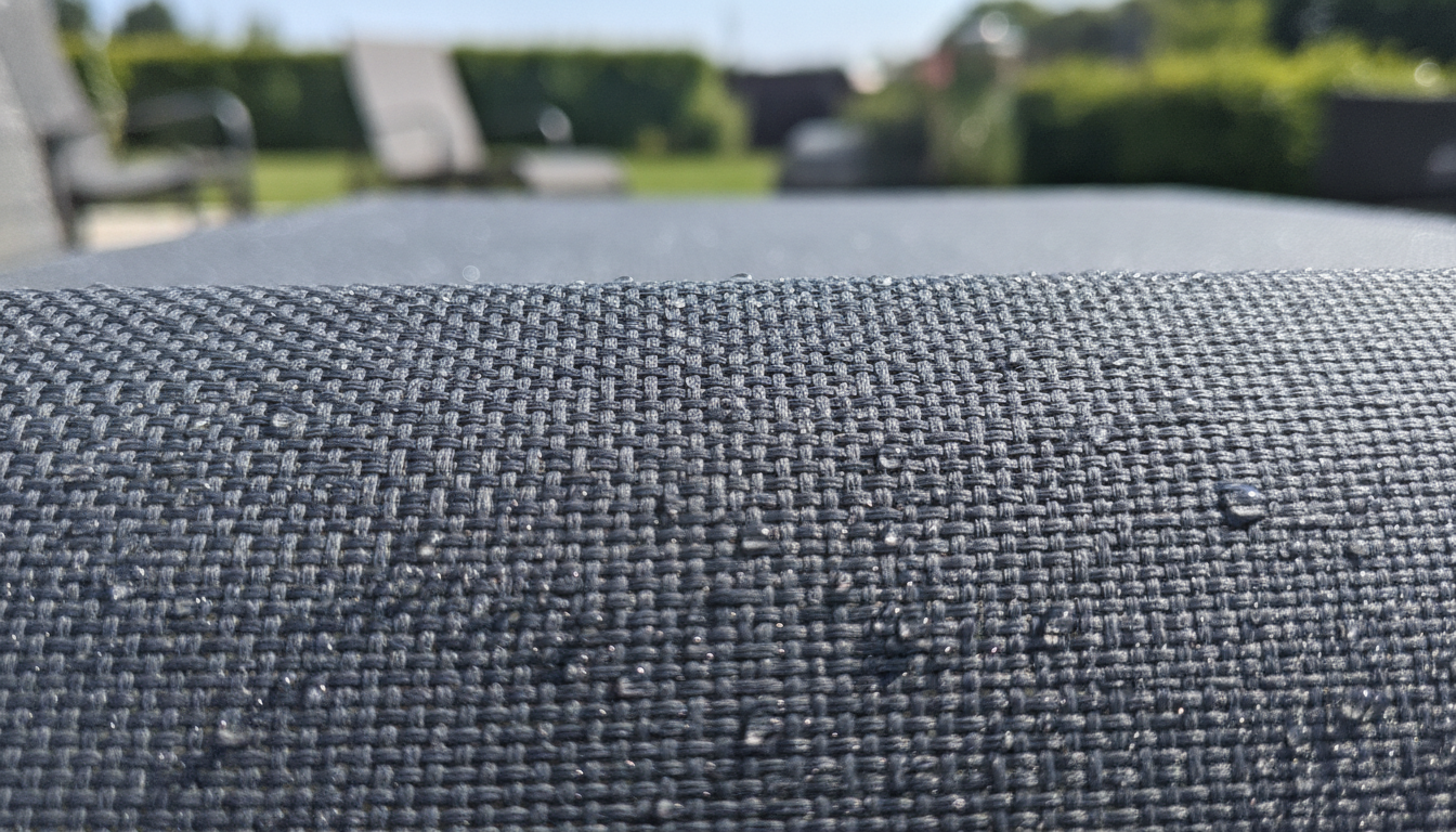 Close-up of durable chair sling fabric texture showcasing quality and elegance