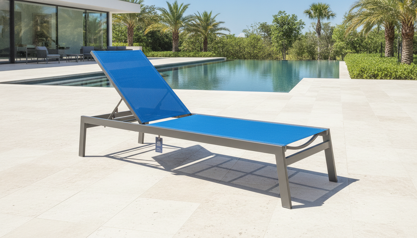 Sling Fabric Care: Hands gently wiping down a patio sling chair with a soft cloth and soapy water