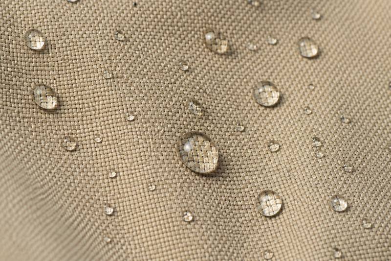 Outdoor Sling Fabric Performance: Close-up of fabric swatch being tested for water and UV resistance