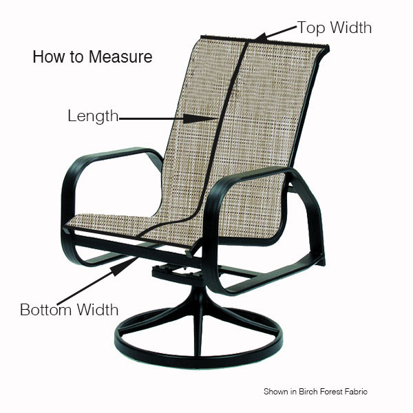 Chair Swivel 1 Piece Sling Agio - Agio Patio Furniture Replacement Fabric